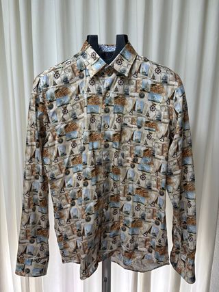 Camisa manga larga - Estampado naútico.