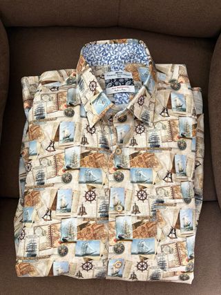 Camisa manga larga - Estampado naútico.