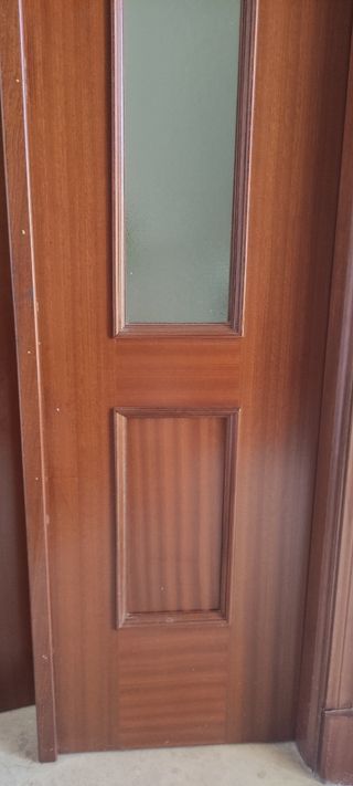 Puerta maciza doble salón - Sapeli