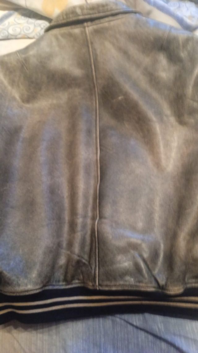 Giacca Bomber Pelle Vintage Marrone