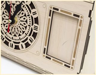 Orologio da tavolo con portafoto