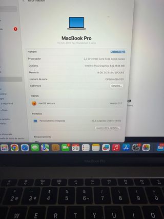 MacBook Pro 13” 2017 – i5 / 8GB / Retina