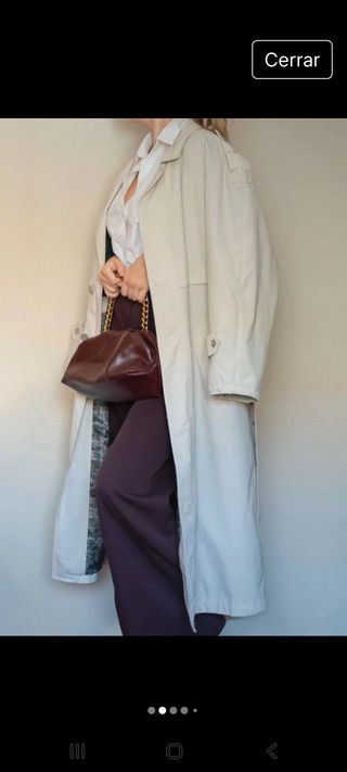 Gabardina vintage beige mujer