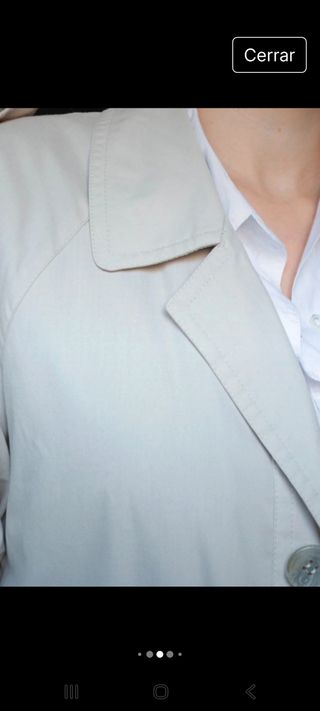 Gabardina vintage beige mujer