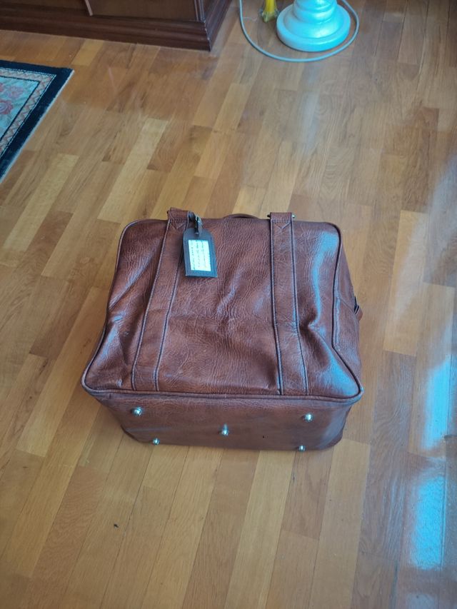 Bolsa viaje cuero marrón