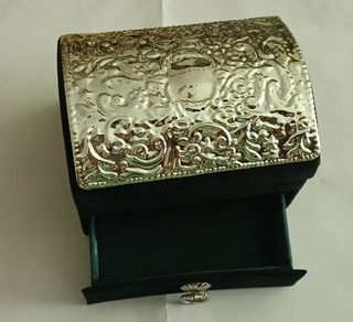 Joyero viaje vintage plata