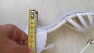Zapatos baile novia blancos.