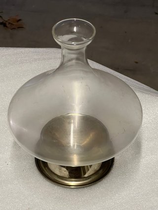 Decanter per vino in vetro con base Silver Plated