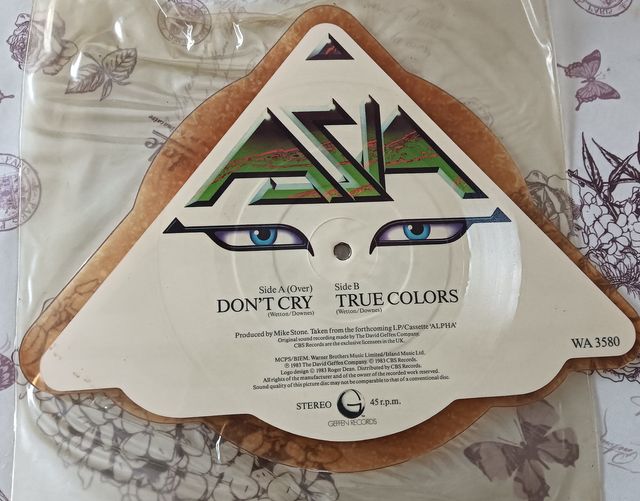 Asia - Picture Disc 45 giri: Don't Cry/True Colors