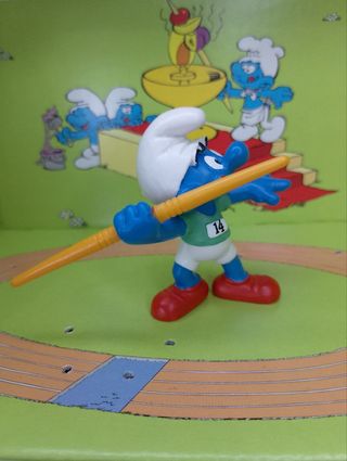20744 Puffo olimpiadi con giavellotto