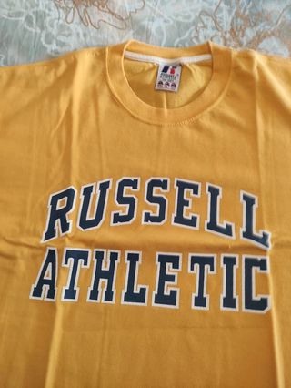 T-shirt vintage Russell Athletic gialla