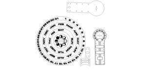 Orologio Calendario Legno Laser