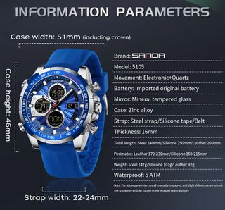 Reloj deportivo azul