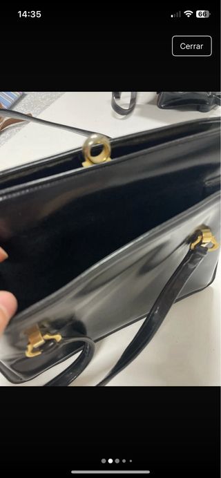 Bolso negro El Corte Inglés piel