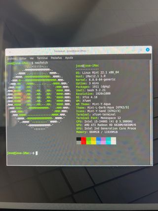 iMac 21.5" 2012 A1311 con Linux