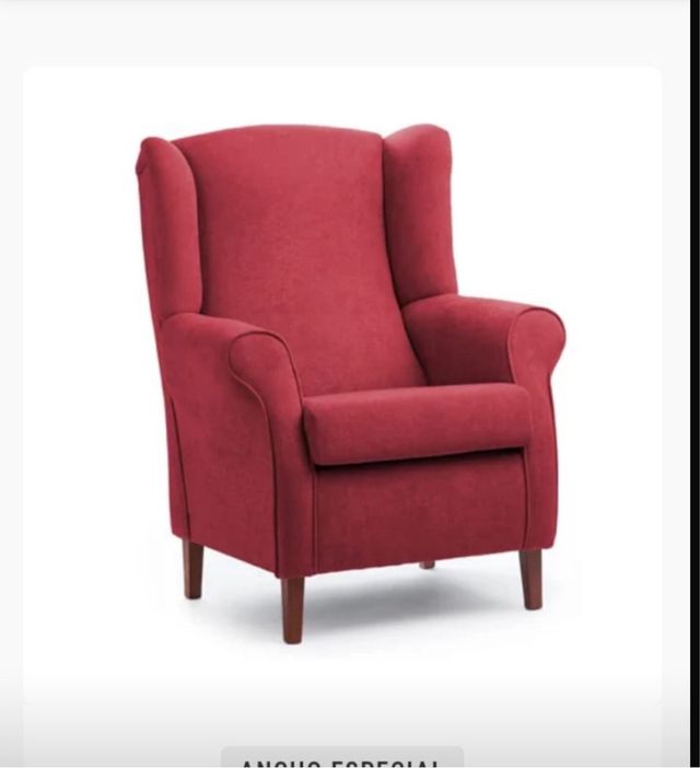 Sillón orejero rojo - Ancho. Hondarribia