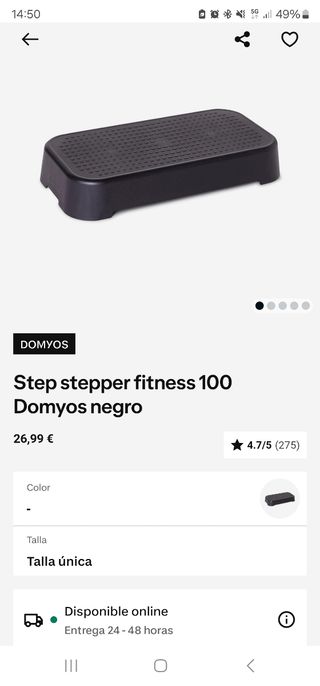 Step fitness Domyos 100 negro.