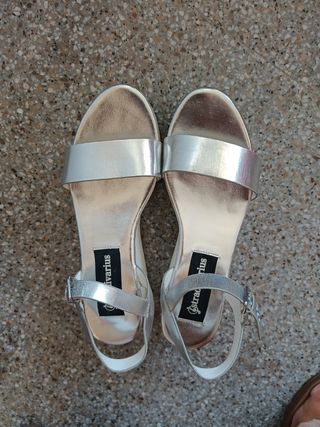 Sandalias Plataforma Plata