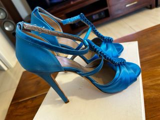 Zapatos Versace tacón azul