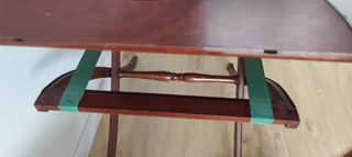Mesa auxiliar madera maciza plegable