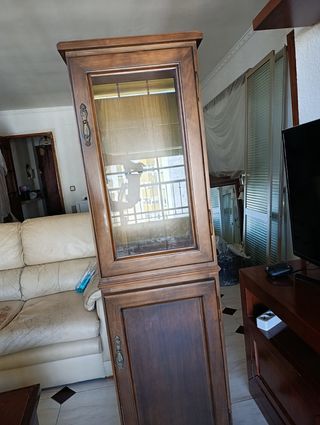 Vitrina-mueble madera marrón