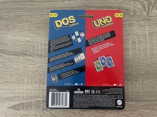 UNO Dos Express: 2 juegos de cartas