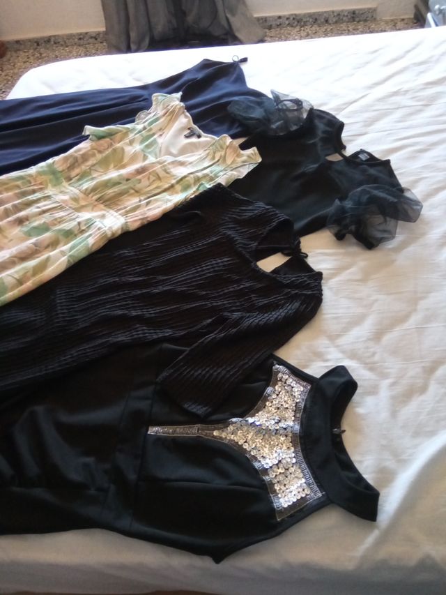 Lote 5 vestidos varios colores