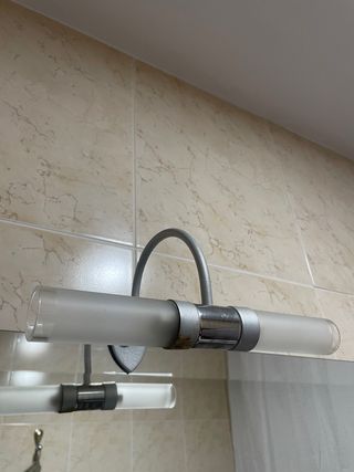 Aplique Baño - Luz Espejo Plata