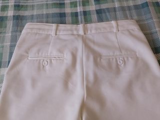 Pantalón blanco MNG Basics -talla 38