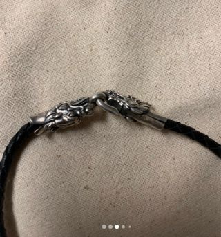 Pulsera Jade-Plata. Cuero trenzado