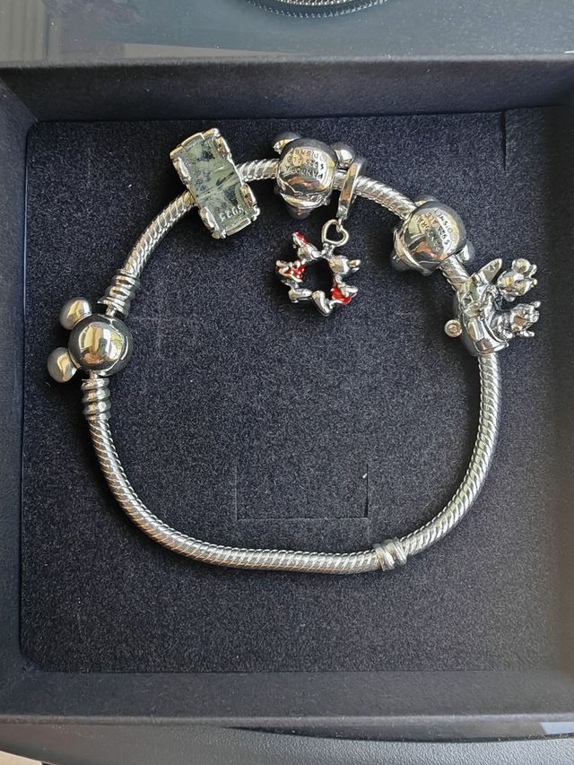 Pulsera Mickey & Minnie plata 925