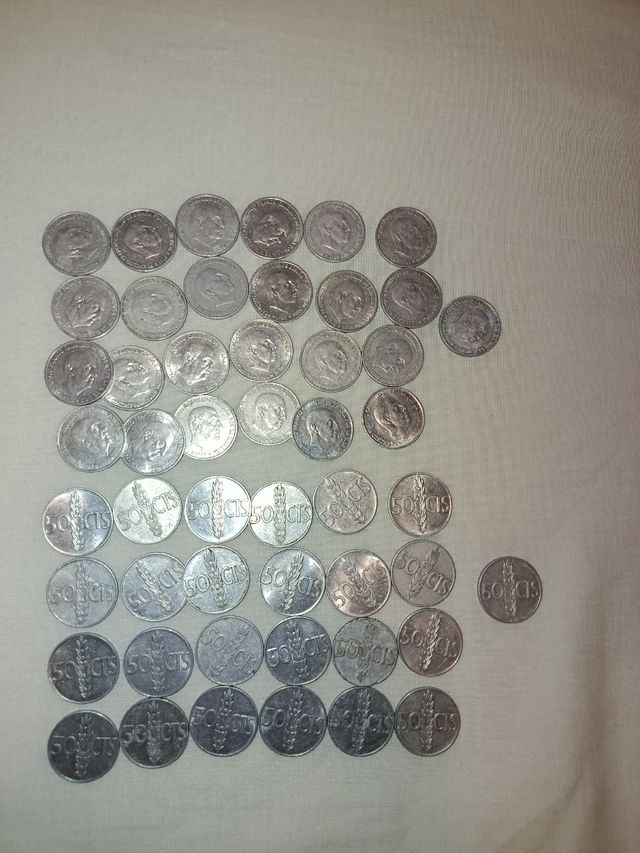 Monedas 50 céntimos 1966