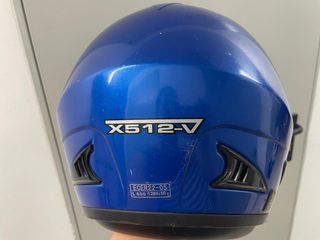 Casco moto azul talla L