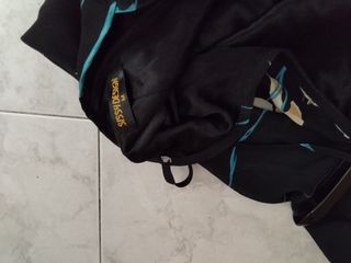 Vestito lungo estivo nero e turchese