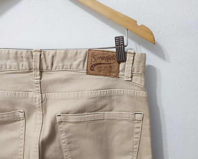 Pantalón slim beige Springfield hombre Talla 40