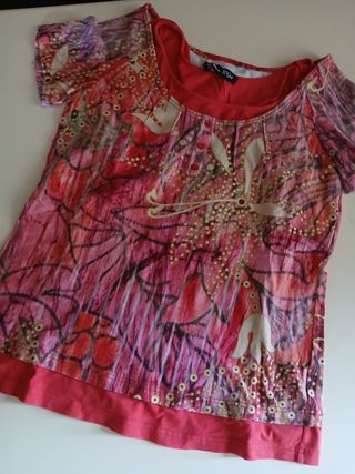 Maglietta donna Bleu de Sym XL - Rossa fantasia 