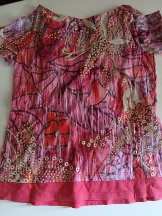 Maglietta donna Bleu de Sym XL - Rossa fantasia 