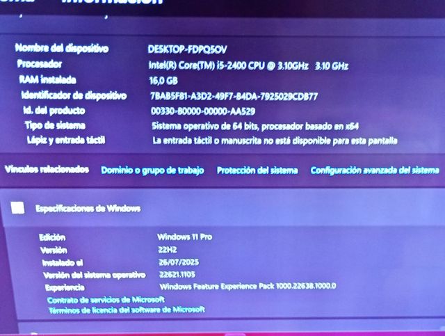 Ordenador sobremesa I5 Fujitsu Esprimo