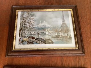 3 Quadretti Parigi Dipinti