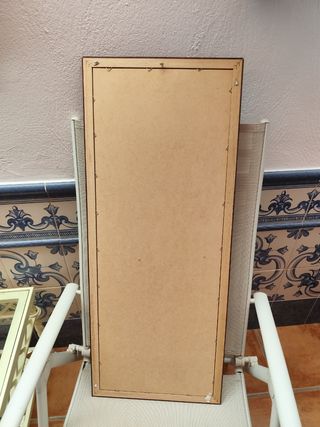 Espejo rectangular marrón