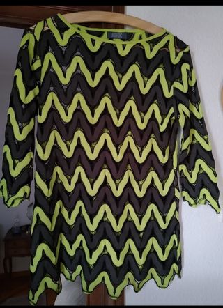 Blusa Adhoc verde - negra