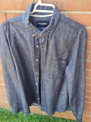 Camisa gris Pull&Bear - Hombre