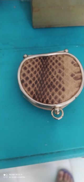 Monedero antiguo piel serpiente