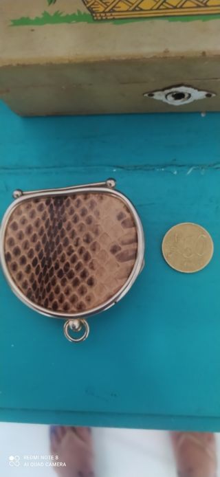 Monedero antiguo piel serpiente