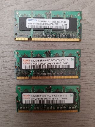 Memorias RAM Portátil SODIMM DDR DDR2 DDR3