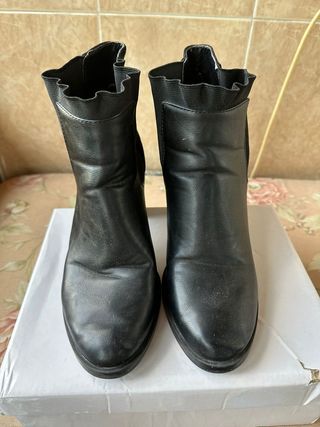Botines negros mujer tacón bajo