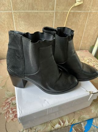 Botines negros mujer tacón bajo