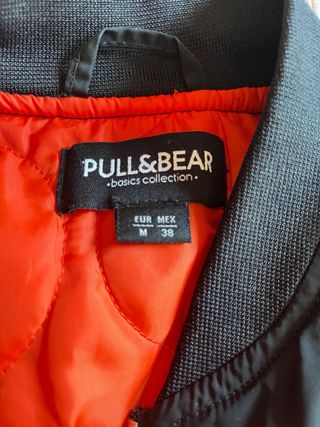 Chaqueta bomber Pull&Bear negra - M