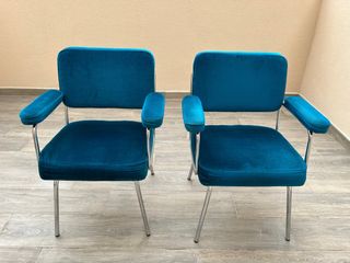 2 Sillas Vintage Azul | Años 70
