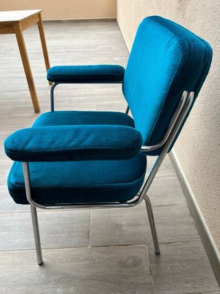 2 Sillas Vintage Azul | Años 70